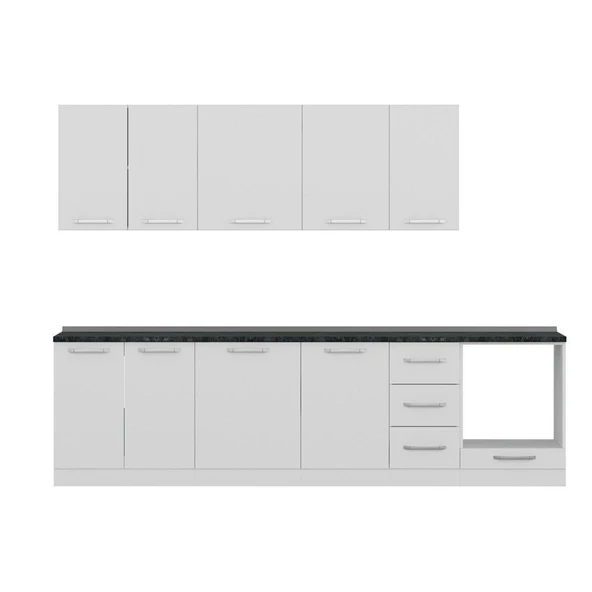 Minar 290 Cm Mutfak Dolabı Beyaz 290-B3 - Resim 2