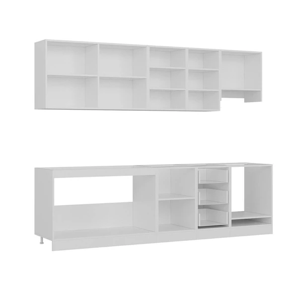 Minar 275 Cm Mutfak Dolabı Beyaz 275-B8 - Resim 6