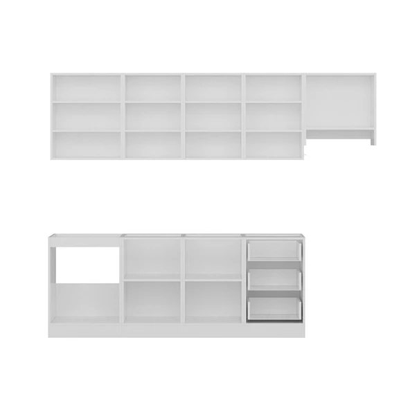 Minar 270 Cm Mutfak Dolabı Beyaz Dore 270-D4 - Resim 7