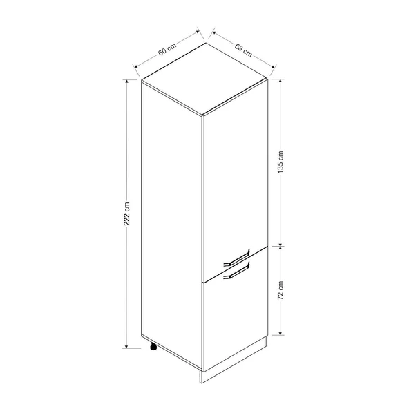 Minar 60 Cm Mutfak Boy Dolabı Beyaz Dore D60-D1 - Resim 8