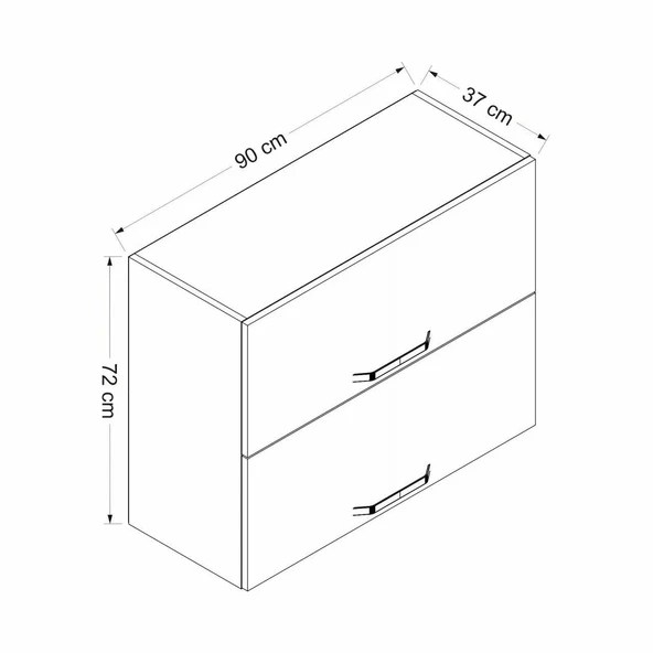 Minar Mtfk Mdl Üst 2Yk1R 90Cm Dlp Byz - Resim 8
