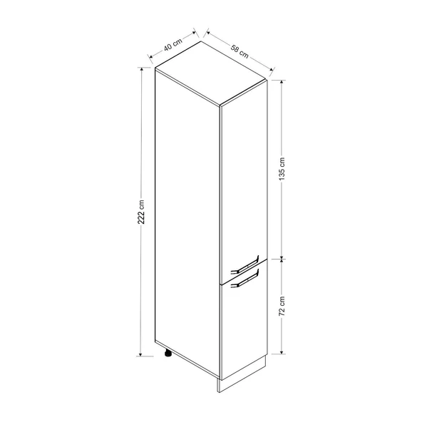 Minar 40 Cm Mutfak Boy Dolabı Beyaz D40-B1 - Resim 8