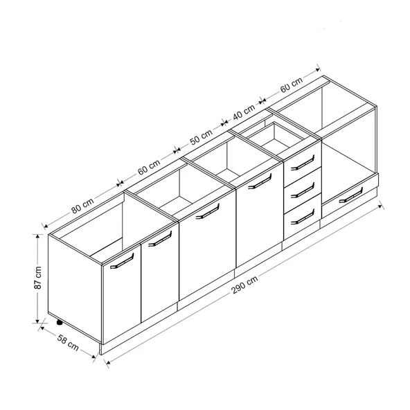 Minar 290 Cm Mutfak Dlb Byz Ant 290-A3-Alt - Resim 5