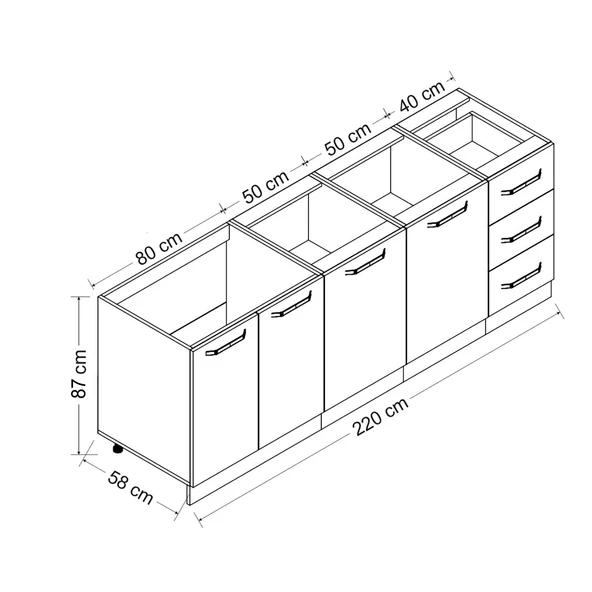 Minar 220 Cm Mutfak Dlb Byz Ant 220-A2-Alt - Resim 8