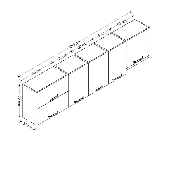 Minar 285 Cm Mutfak Dlb Byz 285-B4-Üst - Resim 8