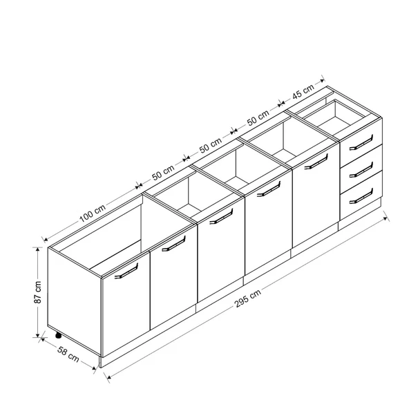 Minar 295 Cm Mutfak Dlb Byz Dore 295-D2-Alt ürün görseli 1