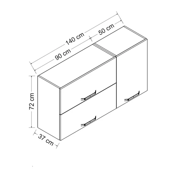 Minar 140 Cm Mutfak Dlb Byz 140-B2-Üst - Resim 8