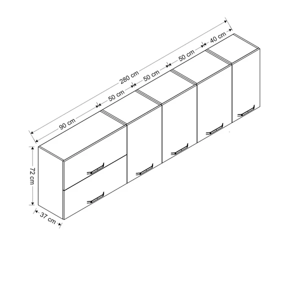 Minar 280 Cm Mutfak Dlb Byz 280-B1-Üst - Resim 8