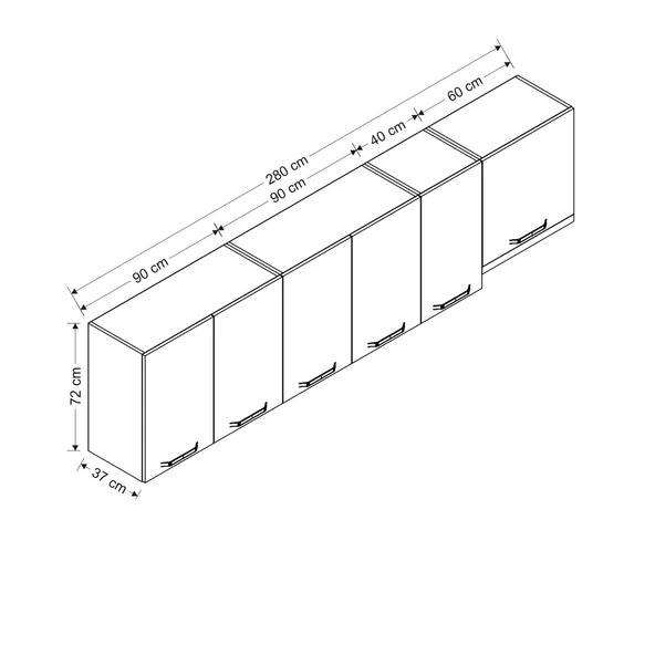 Minar 280 Cm Mutfak Dlb Byz 280-B11-Üst - Resim 8