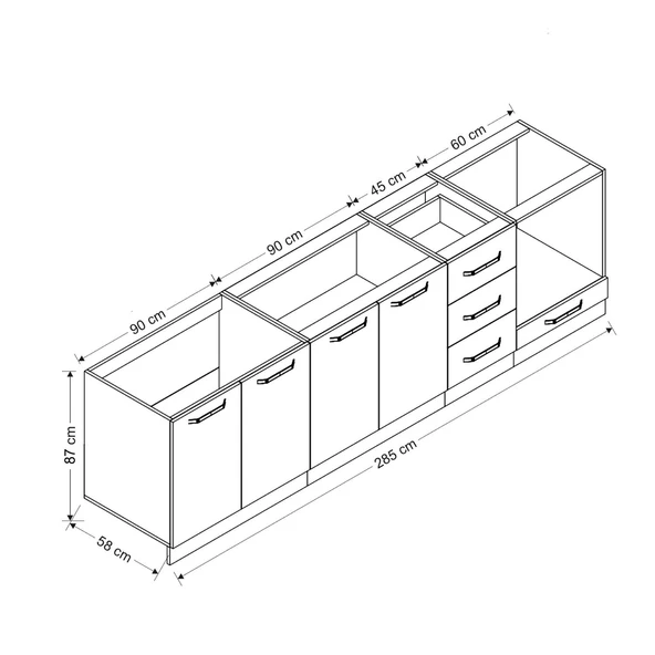 Minar 285 Cm Mutfak Dlb Byz Dore 285-D6-Alt ürün görseli 1
