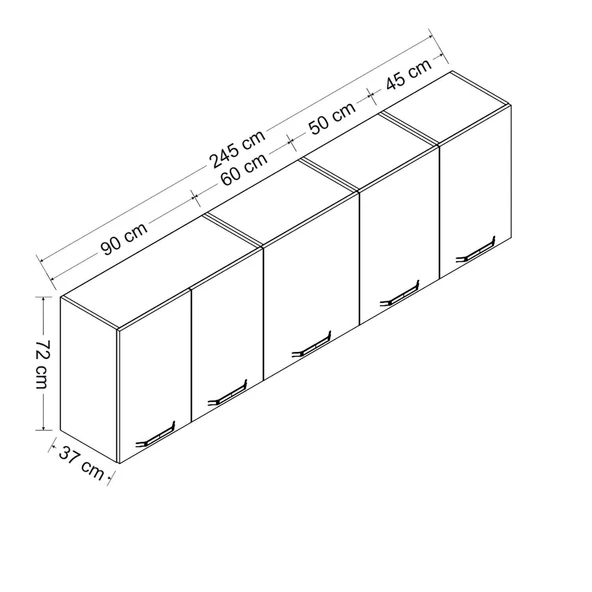 Minar 245 Cm Mutfak Dlb Byz 245-B1-Üst - Resim 8