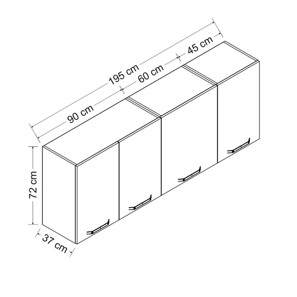 Minar 195 Cm Mutfak Dlb Byz 195-B1-Üst - Resim 8