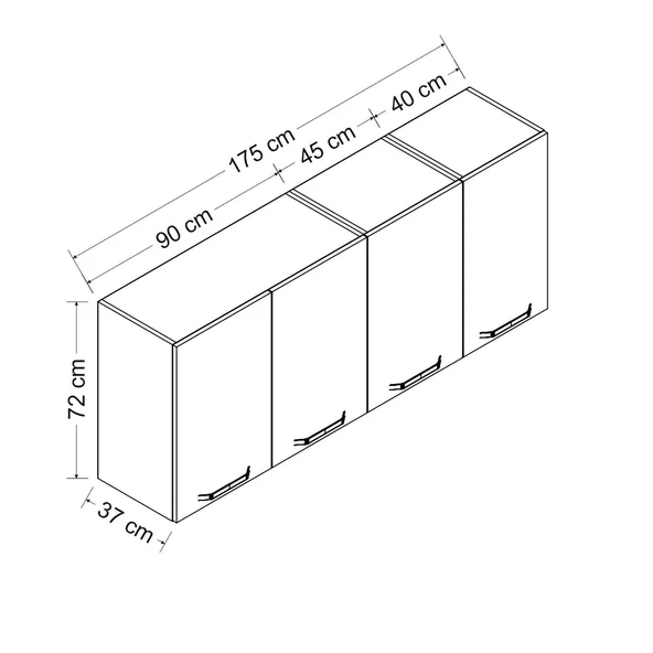 Minar 175 Cm Mutfak Dlb Byz 175-B1-Üst - Resim 8