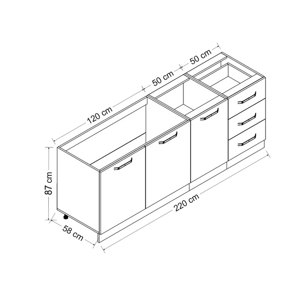 Minar 220 Cm Mutfak Dlb Byz Ant 220-A1-Alt - Resim 8