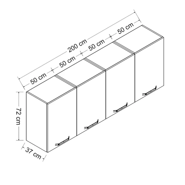 Minar 200 Cm Mutfak Dlb Byz 200-B2-Üst - Resim 8