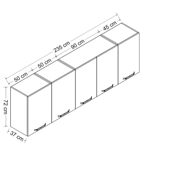 Minar 235 Cm Mutfak Dlb Byz 235-B1-Üst - Resim 8