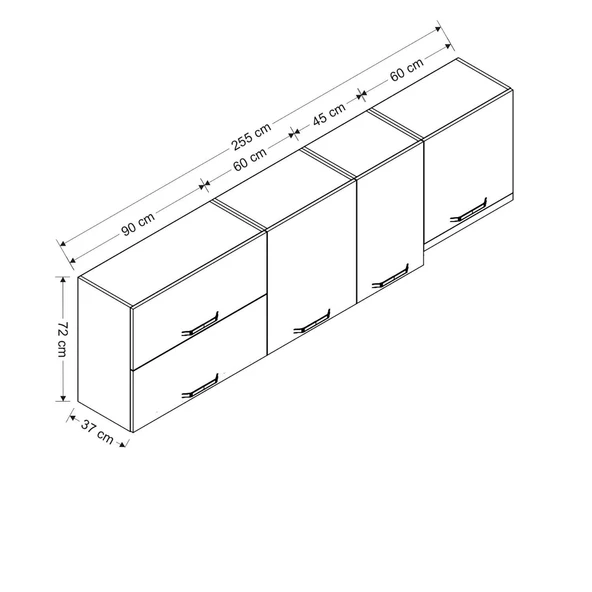 Minar 255 Cm Mutfak Dlb Byz 255-B8-Üst - Resim 8
