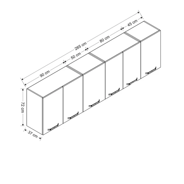 Minar 265 Cm Mutfak Dlb Byz 265-B1-Üst - Resim 8