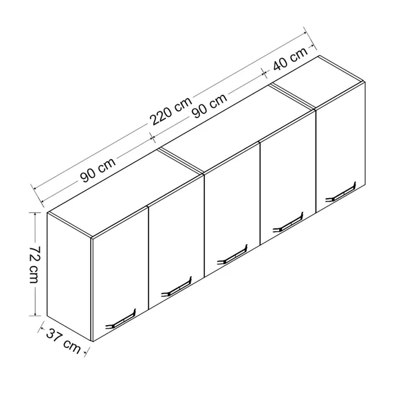 Minar 220 Cm Mutfak Dlb Byz 220-B3-Üst - Resim 8