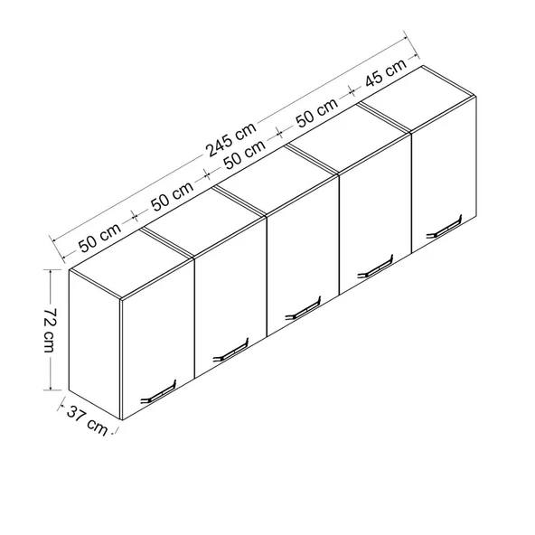 Minar 245 Cm Mutfak Dlb Byz 245-B3-Üst - Resim 8