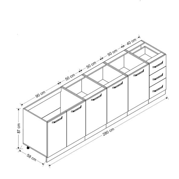 Minar 280 Cm Mutfak Dlb Byz Ant 280-A1-Alt - Resim 2