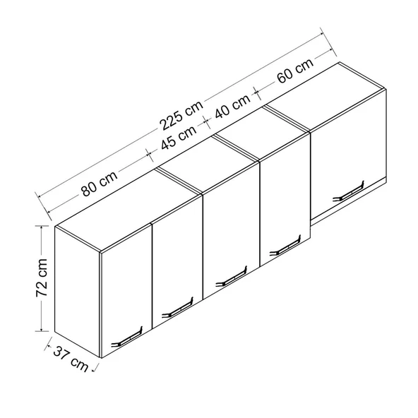 Minar 225 Cm Mutfak Dlb Byz 225-B7-Üst - Resim 8