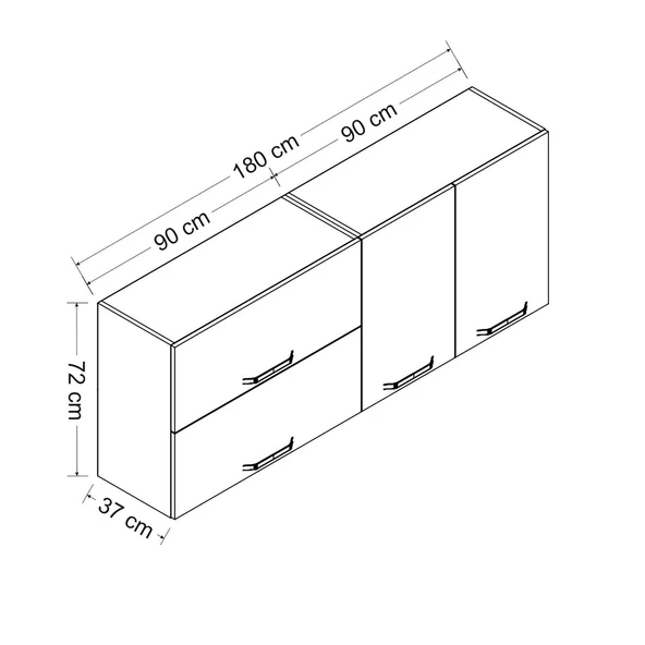 Minar 180 Cm Mutfak Dlb Byz 180-B2-Üst - Resim 8