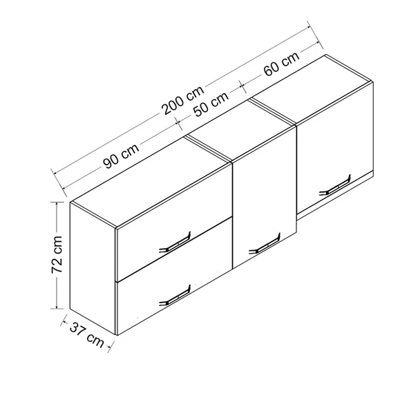 Minar 200 Cm Mutfak Dlb Byz 200-B7-Üst - Resim 8