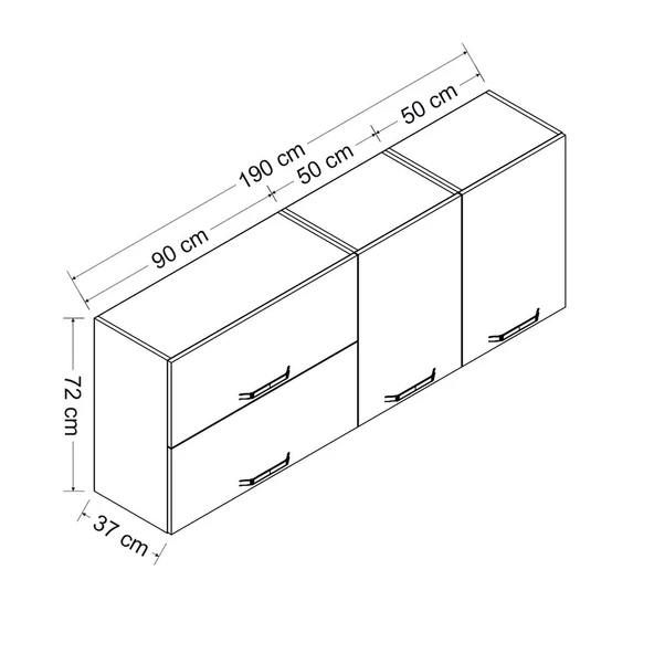 Minar 190 Cm Mutfak Dlb Byz 190-B2-Üst - Resim 8