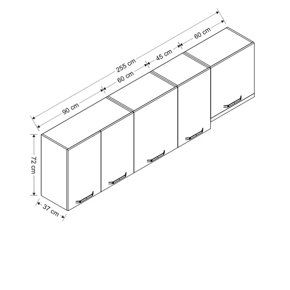 Minar 255 Cm Mutfak Dlb Byz 255-B5-Üst - Resim 8