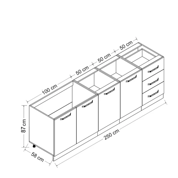Minar 250 Cm Mutfak Dlb Byz 250-B2-Alt - Resim 8