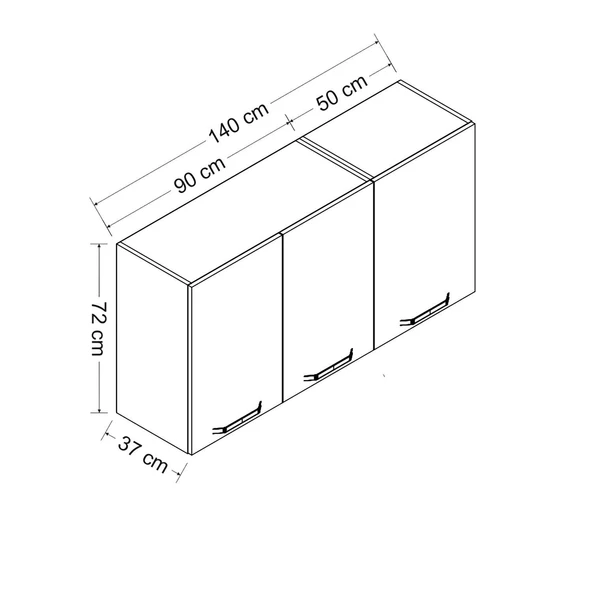 Minar 140 Cm Mutfak Dlb Byz 140-B1-Üst - Resim 8