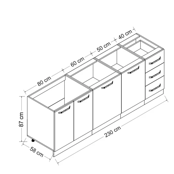 Minar 230 Cm Mutfak Dlb Byz 230-B1-Alt - Resim 8
