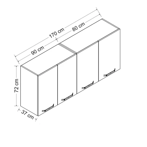 Minar 170 Cm Mutfak Dlb Byz 170-B2-Üst - Resim 8