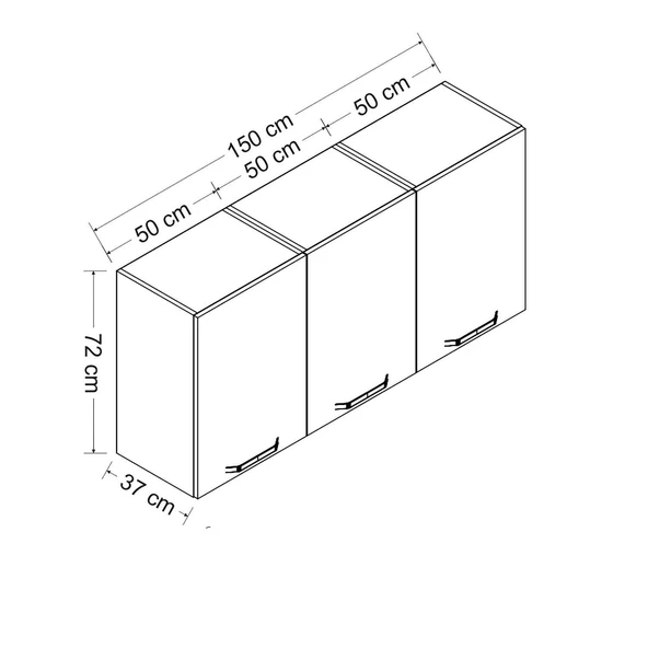 Minar 150 Cm Mutfak Dlb Byz 150-B2-Üst - Resim 8