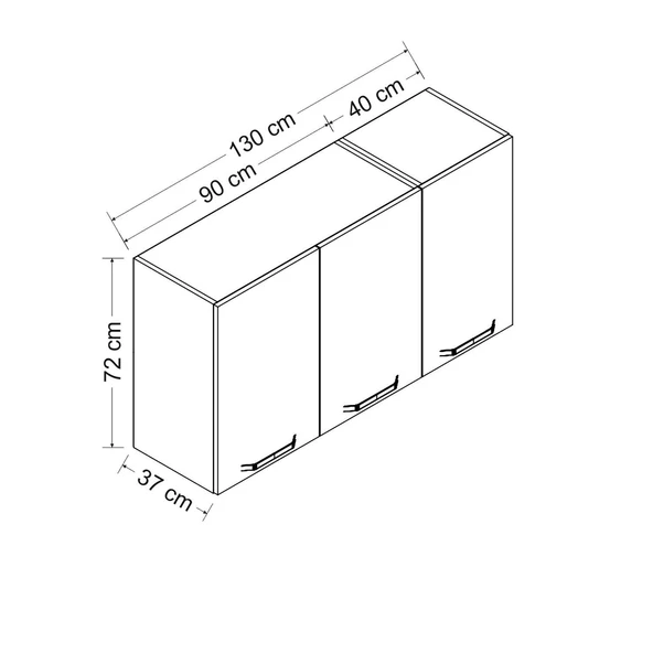 Minar 130 Cm Mutfak Dlb Byz 130-B1-Üst - Resim 8
