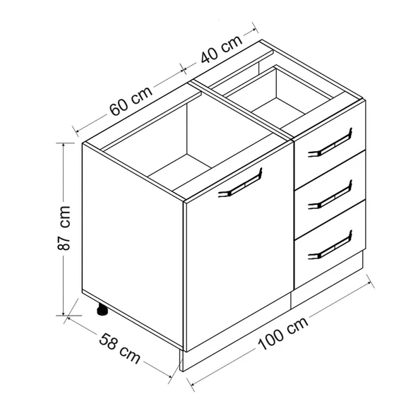 Minar 100 Cm Mutfak Dlb Byz 100-B1-Alt - Resim 8