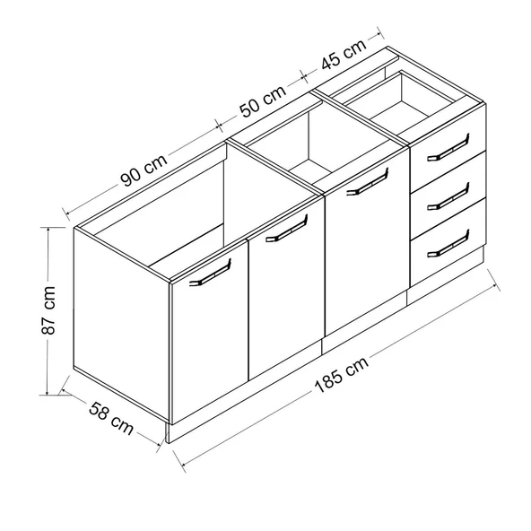 Minar 185 Cm Mutfak Dlb Byz Ant 185-A1-Alt - Resim 8