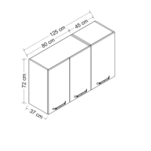 Minar 125 Cm Mutfak Dlb Byz 125-B1-Üst - Resim 8