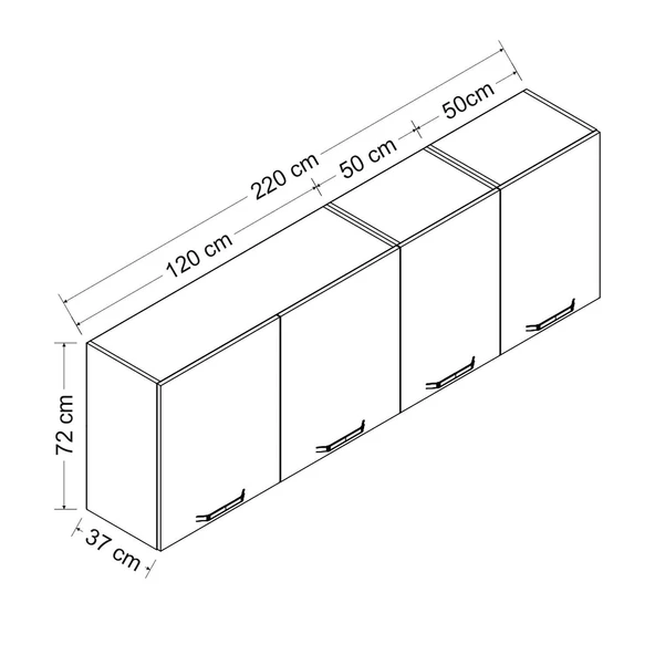 Minar 220 Cm Mutfak Dlb Byz 220-B1-Üst - Resim 8