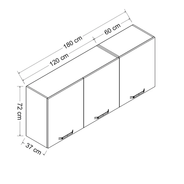 Minar 180 Cm Mutfak Dlb Byz 180-B1-Üst - Resim 8