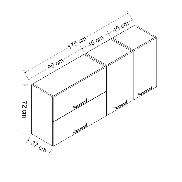 Minar 175 Cm Mutfak Dlb Byz 175-B2-Üst - Resim 8