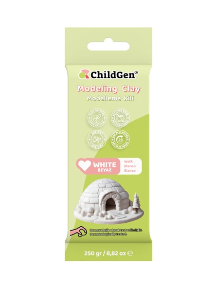 ChildGen Doğal Modelleme Kili (Modelling Clay), Hava ile Kurur (Air-dry), Beyaz ürün görseli 1