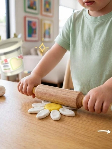 ChildGen Mini Ahşap Merdane-yeşil - Resim 3