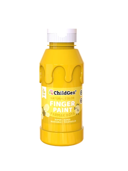 ChildGen Süper Yıkanabilir Parmak Boya 350 ml Şişe ürün görseli 1