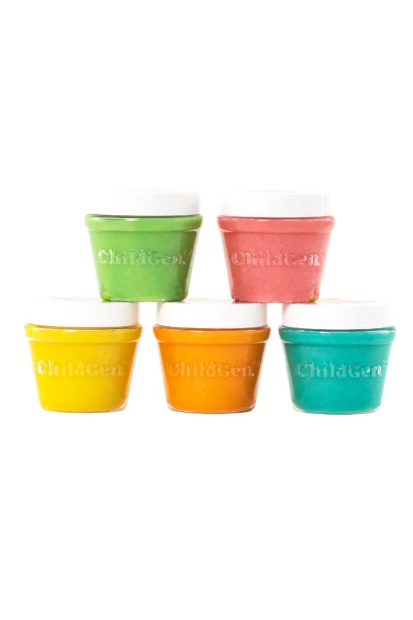 ChildGen Doğal Oyun Hamuru 5'li Pastel Set 5x125gr - Premium Kavanoz ürün görseli 1
