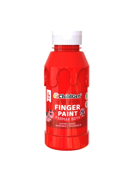 ChildGen Süper Yıkanabilir Parmak Boya 350 ml Şişe ürün görseli 1