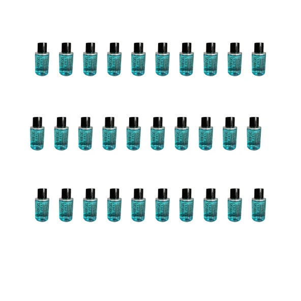 Tek Kullanımlık Mini Otel Seyehat Kamp Duş Jeli - Mavi - Şişe - 30 cc / 30 ml. - 30 Adet ürün görseli 1