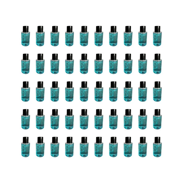 Mini Otel Tipi Tek Kullanımlık Seyehat Kamp Duş Jeli - Mavi - Şişe - 30 cc / 30 ml. - 50 Adet ürün görseli 1