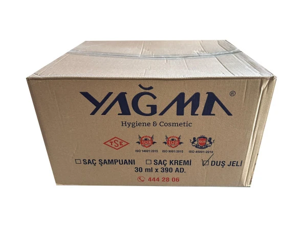 Tek Kullanımlık Mini Otel Seyehat Kamp Duş Jeli - Mavi - Şişe - 30 cc / 30 ml. - 390 Adet - Koli ürün görseli 1
